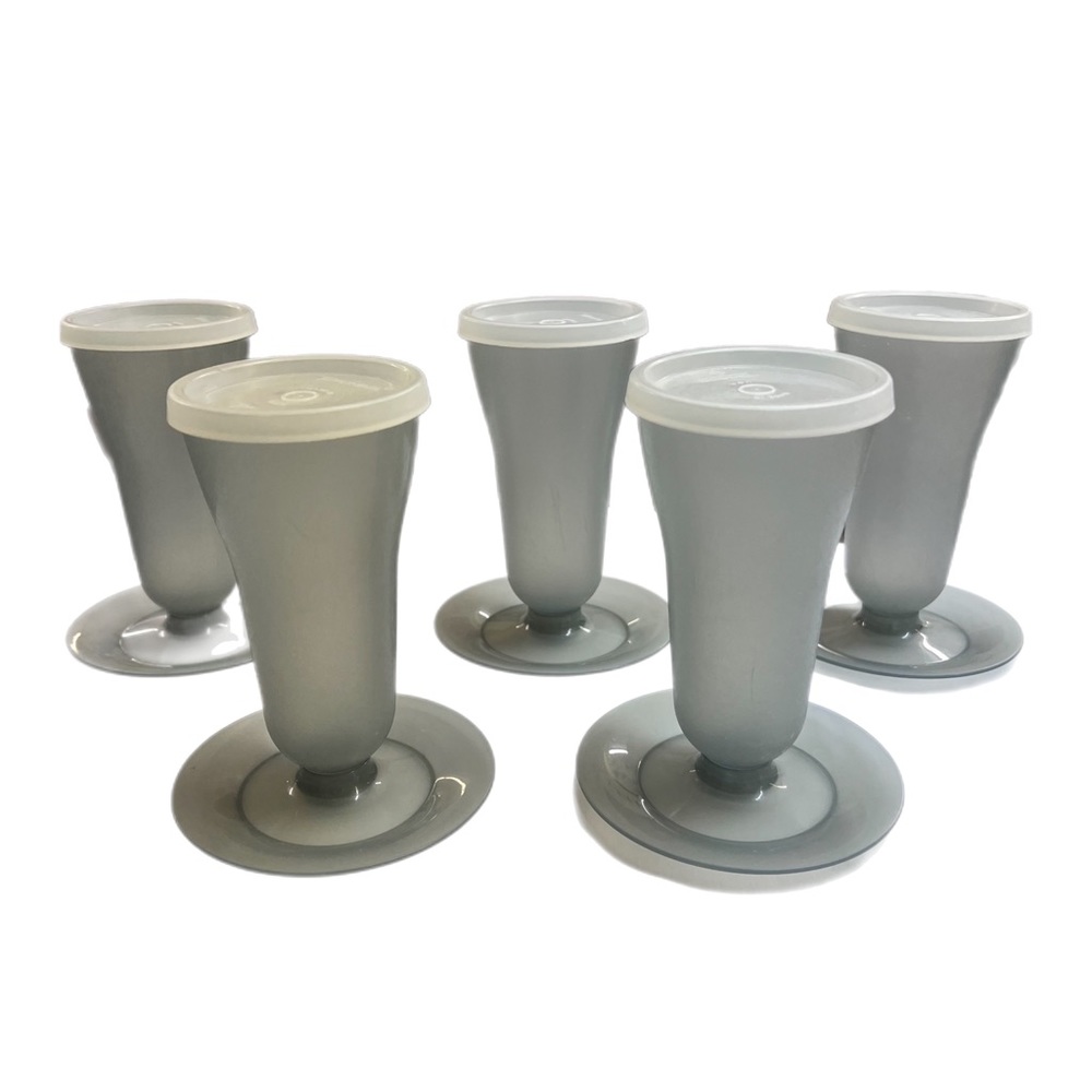 Tupperware Parfait Glasses w/ Lids - Set of Five
